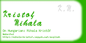 kristof mihala business card
